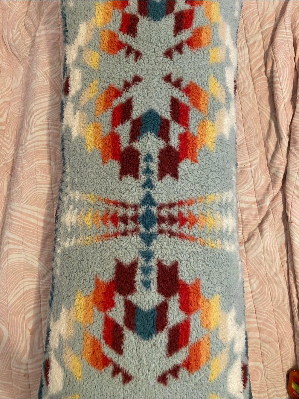 Pendleton Aqua Lake Blue Multicolor Geometric Lumbar Pillow